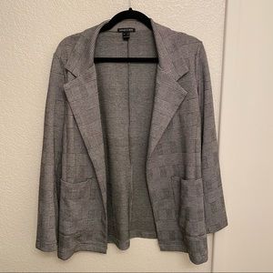 Gray Checkered Houndstooth Blazer